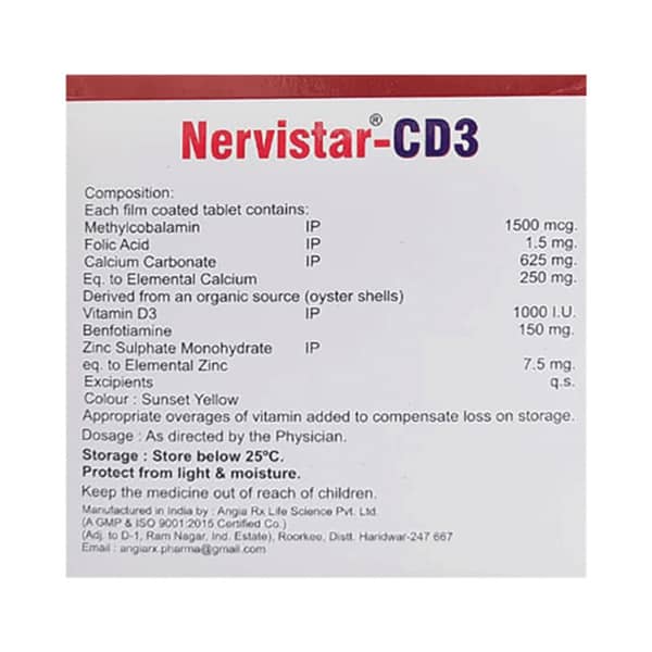 Nervistar Cd3 Strip Of 10 Tablets
