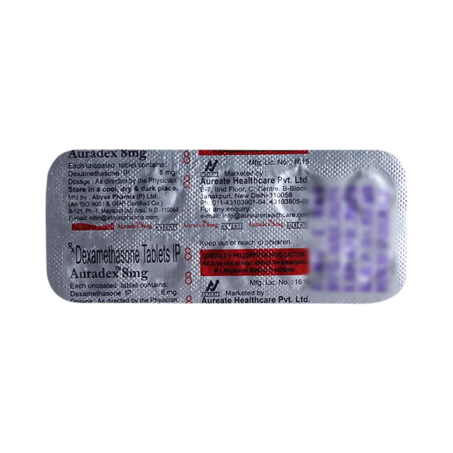 auradex 8 mg tablet