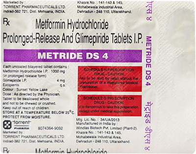 Metride Ds 4mg Strip Of 10 Tablets