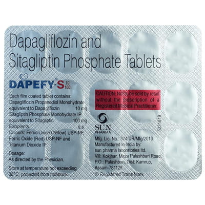 Dapefy S 10/100mg Strip Of 15 Tablets