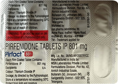 Pirfact 801mg Strip Of 10 Tablets