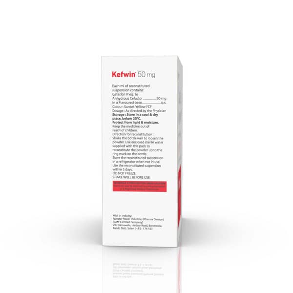 Kefwin 50mg Bottle Of 10ml Dry Suspension