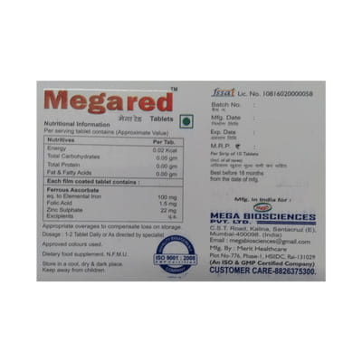 Megared Strip Of 10 Tablets
