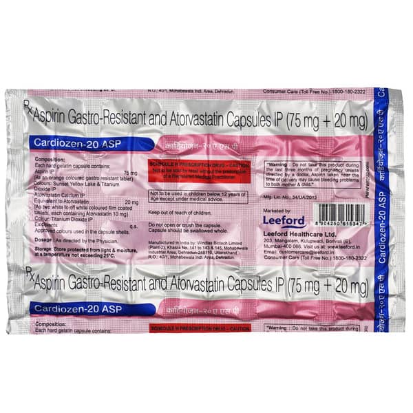 Cardiozen 20Mg Asp Strip Of 10 Capsules