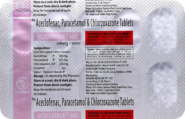 Aceclotrue Mr Strip Of 10 Tablets