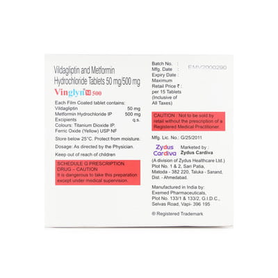 Vinglyn M 500mg Strip Of 10 Tablets