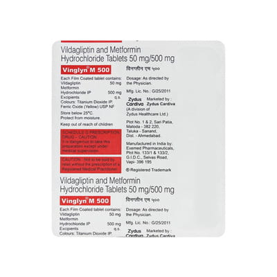 Vinglyn M 500mg Strip Of 10 Tablets