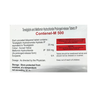 Contenel M 500/20mg Strip Of 10 Tablets