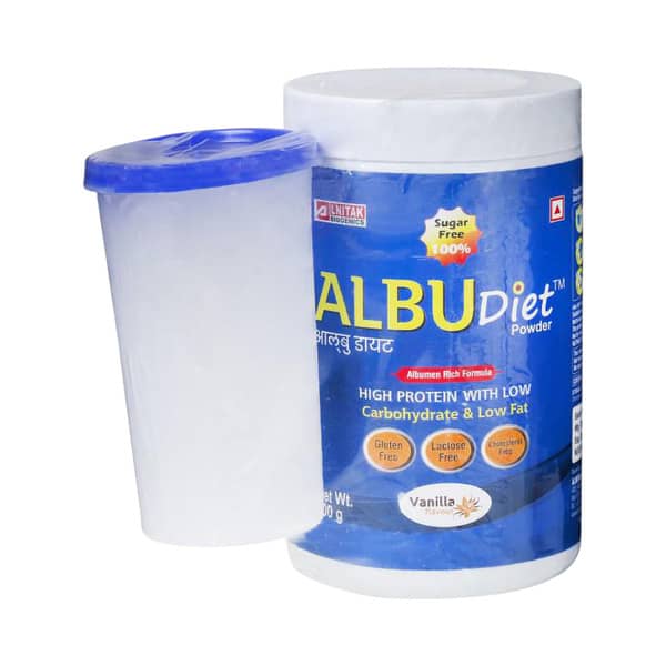 Albu Diet Vanilla Flavour Sugar Free Bottle Of 400gm Powder