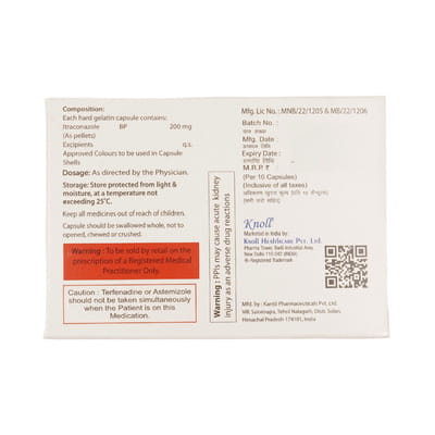 Itraconol 200mg Strip Of 10 Capsules
