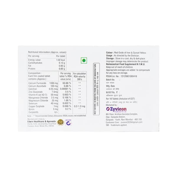 Steomin K2 Strip Of 10 Tablets