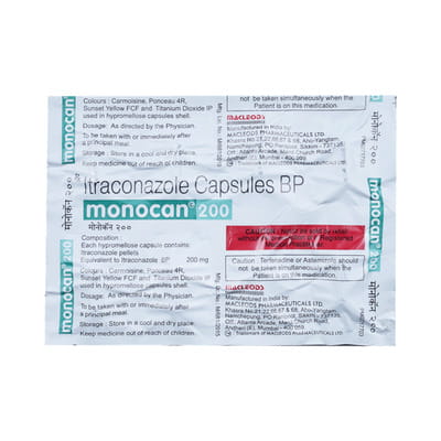 Monocan 200 Strip Of 10 Capsules
