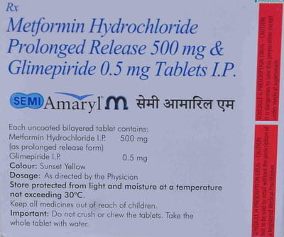 Semi Amaryl M Strip Of 10 Tablets