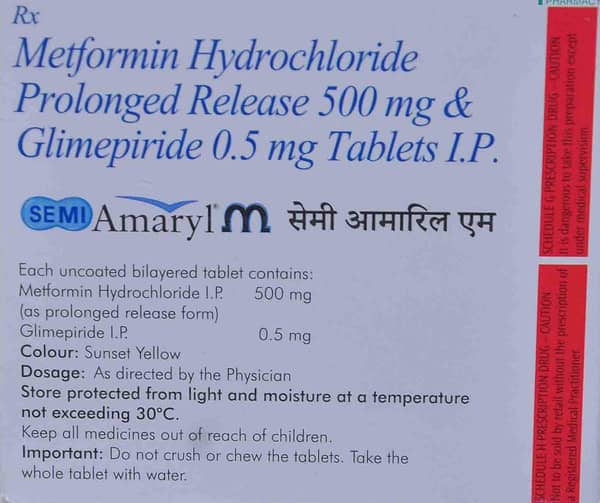 Semi Amaryl M Strip Of 10 Tablets