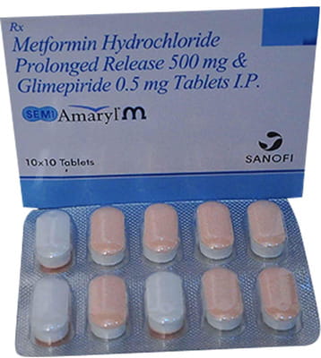 Semi Amaryl M Strip Of 10 Tablets