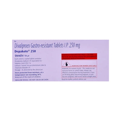 Depakote 250mg Strip Of 10 Tablets