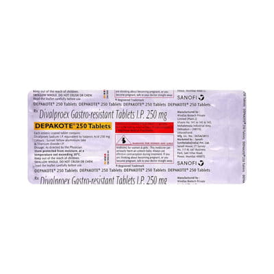Depakote 250mg Strip Of 10 Tablets