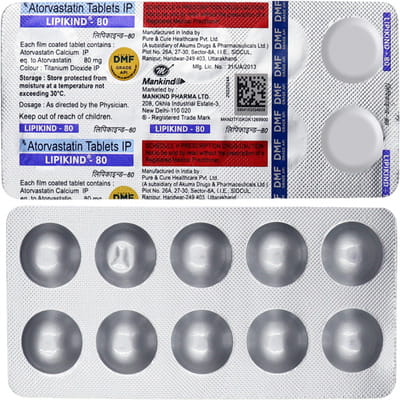 Lipikind 80mg Strip Of 10 Tablets