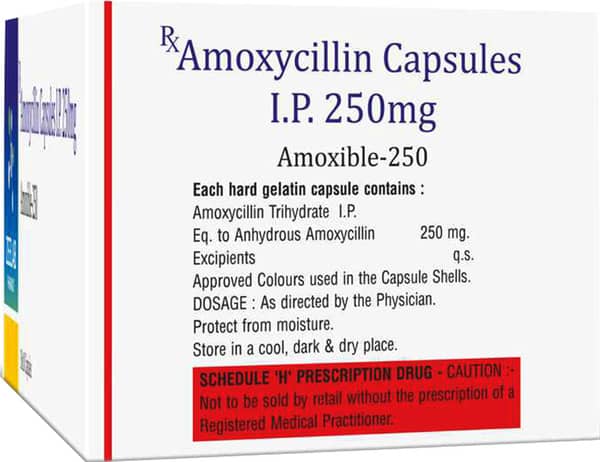 Amoxible 250mg Strip Of 10 Capsules
