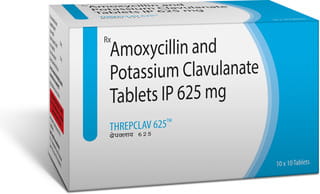 Threpclav 625Mg Strip Of 10 Tablets